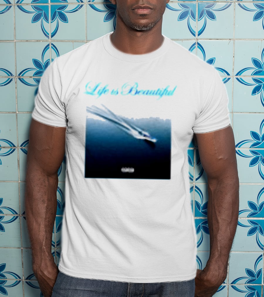 Life Is Beautiful Album White Larry June Shop T-Shirt