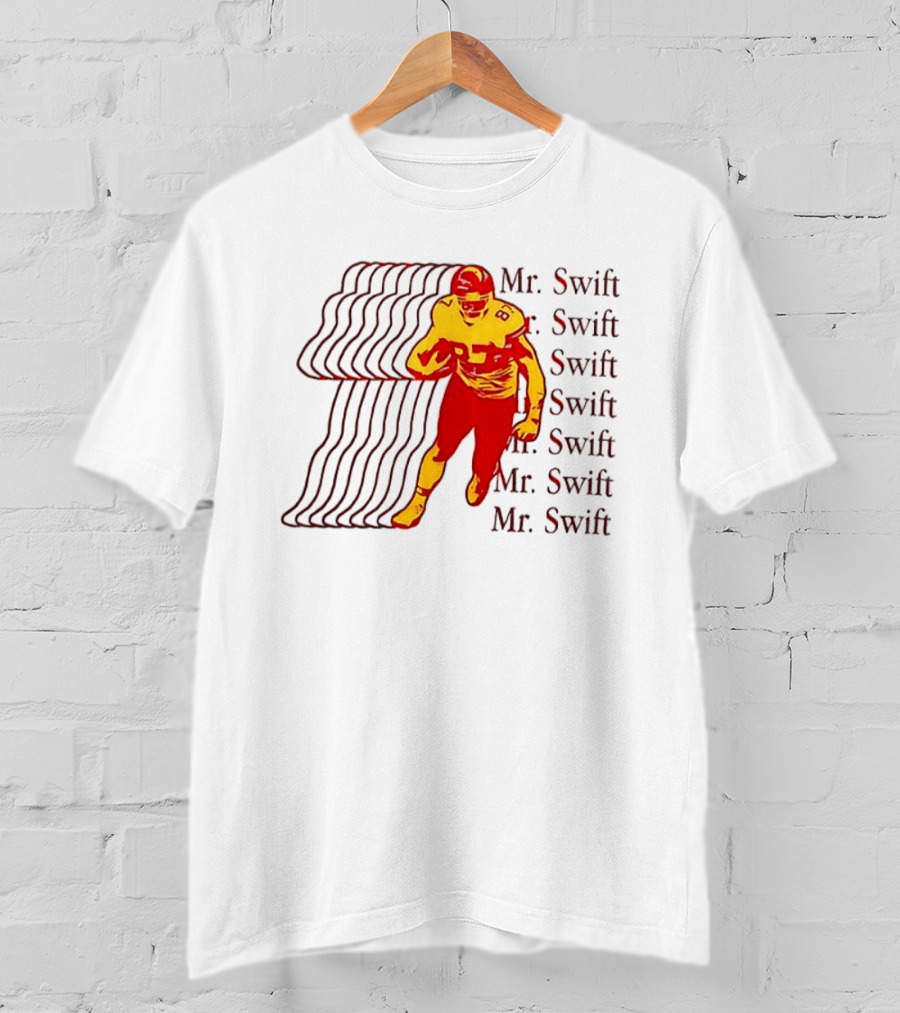 Mr. Swift 87 Kansas City Chiefs Football Player 2 Sided Back T-Shirt