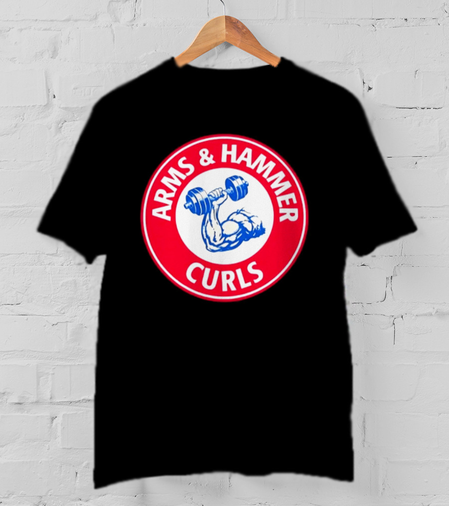Arms And Hammer Curls Gym Weightlifting Dumbbell Muscle Training T-Shirt