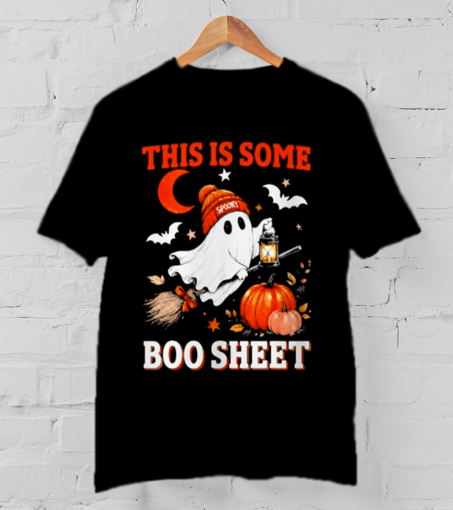 This Is Some Boo Sheet Spooky Ghost Lantern Pumpkin Halloween T-Shirt