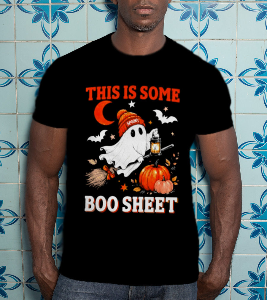 This Is Some Boo Sheet Spooky Ghost Lantern Pumpkin Halloween T-Shirt