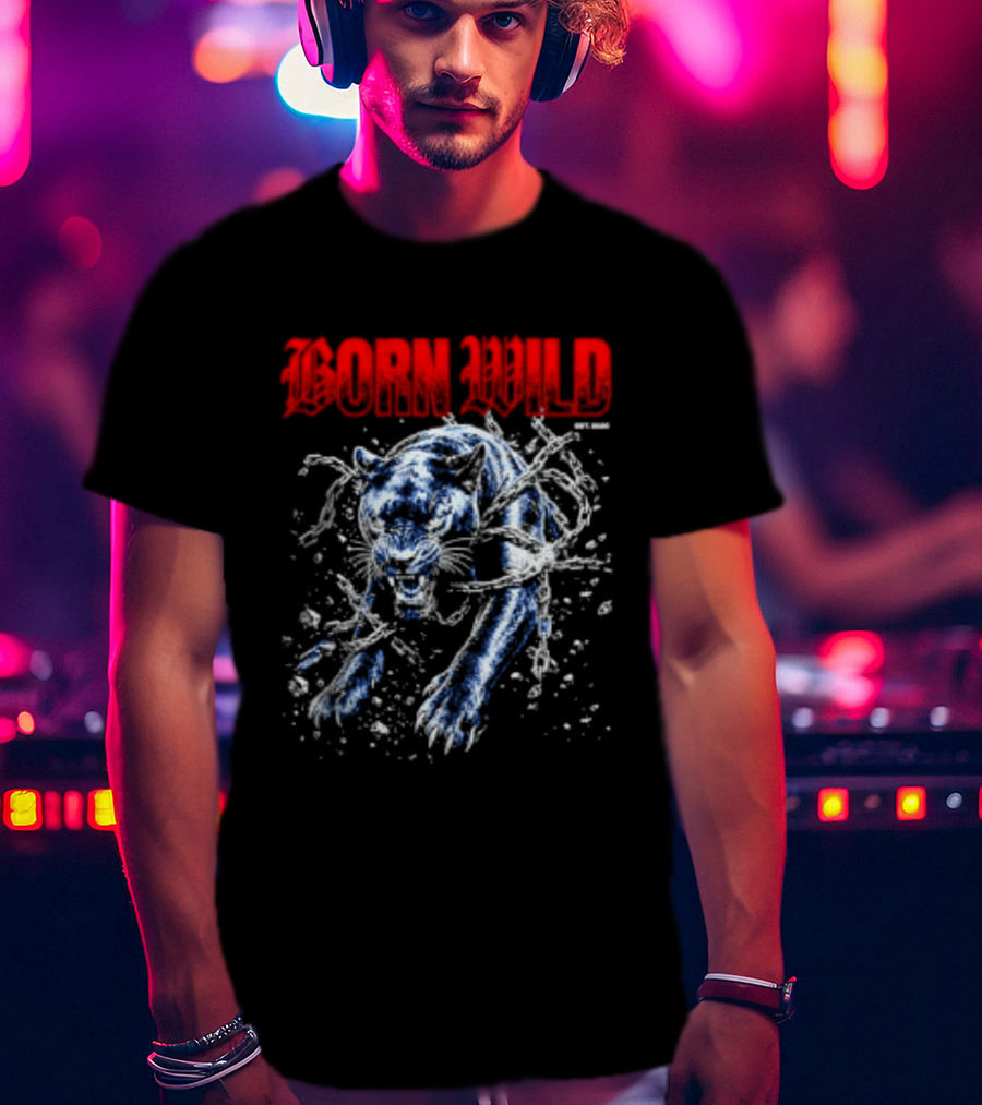 Born Wild Panther Urban Streetwear Athletic Supply T-Shirt