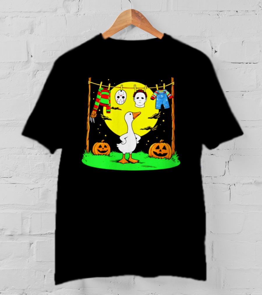 Goose Horror Halloween '26 Pumpkin Jason Freddy Chucky Outfits T-Shirt