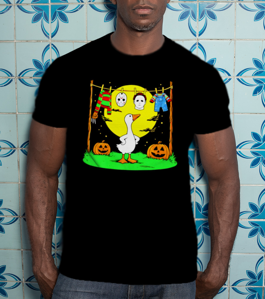 Goose Horror Halloween '26 Pumpkin Jason Freddy Chucky Outfits T-Shirt