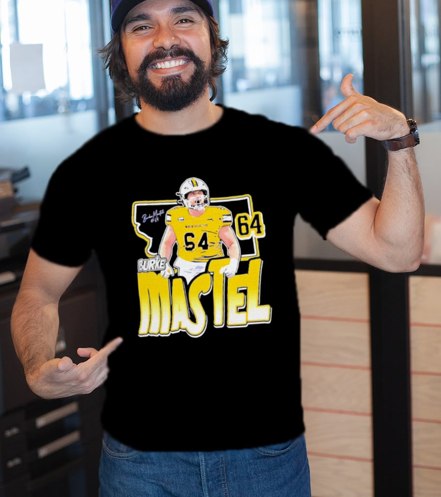Burke Mastel 2026 Montana State Bobcats Player 64 Caricature T-Shirt
