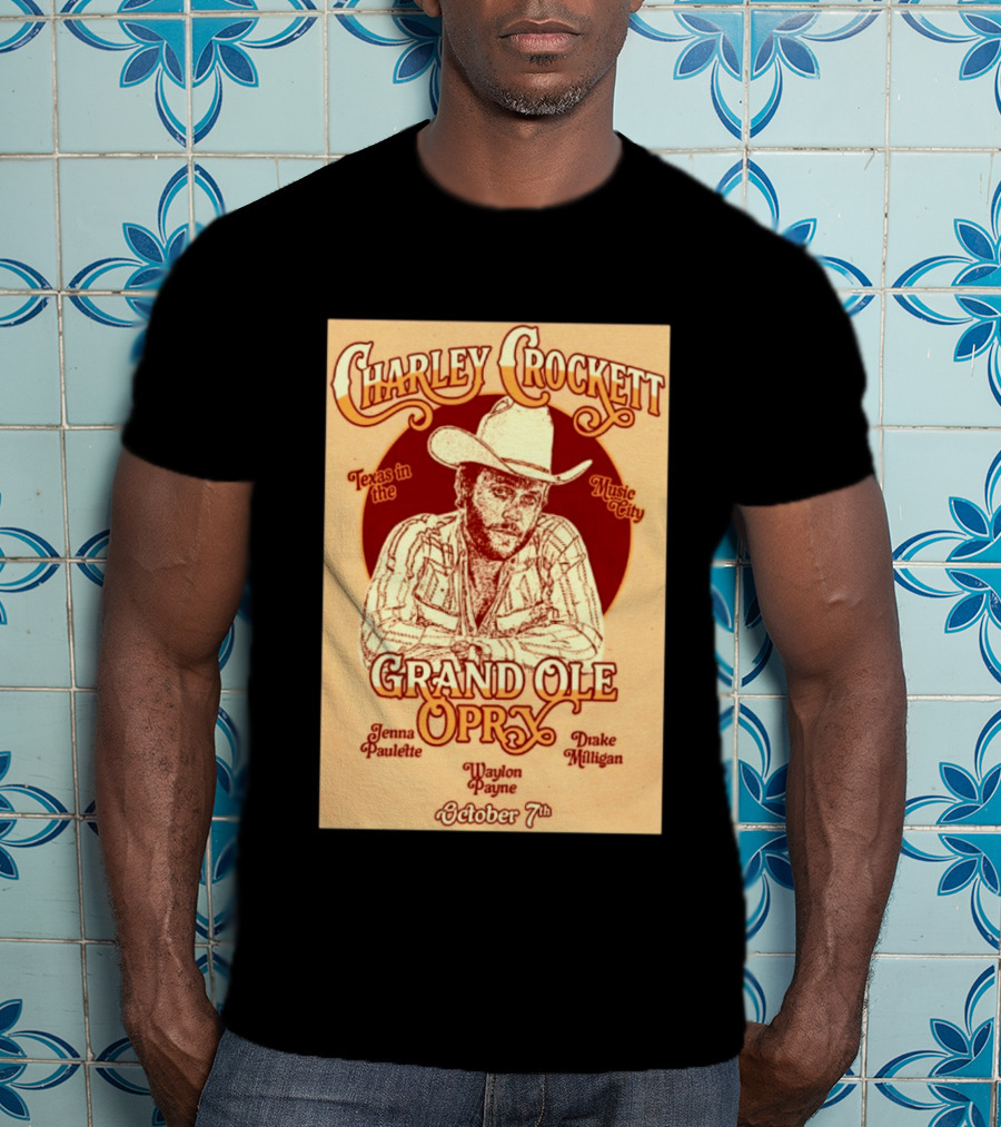 Charley Crockett Grand Ole Opry Nashville October 7 Texas In The Music City T-Shirt