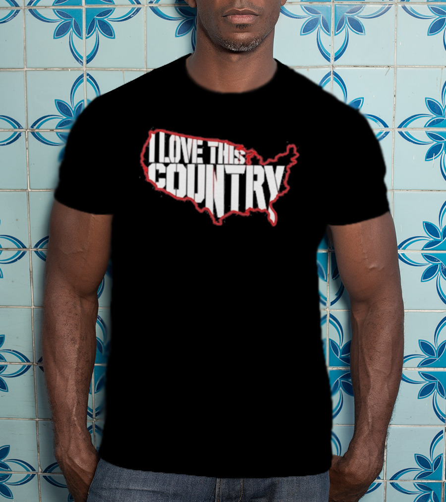 I Love This Country United States Map T-Shirt