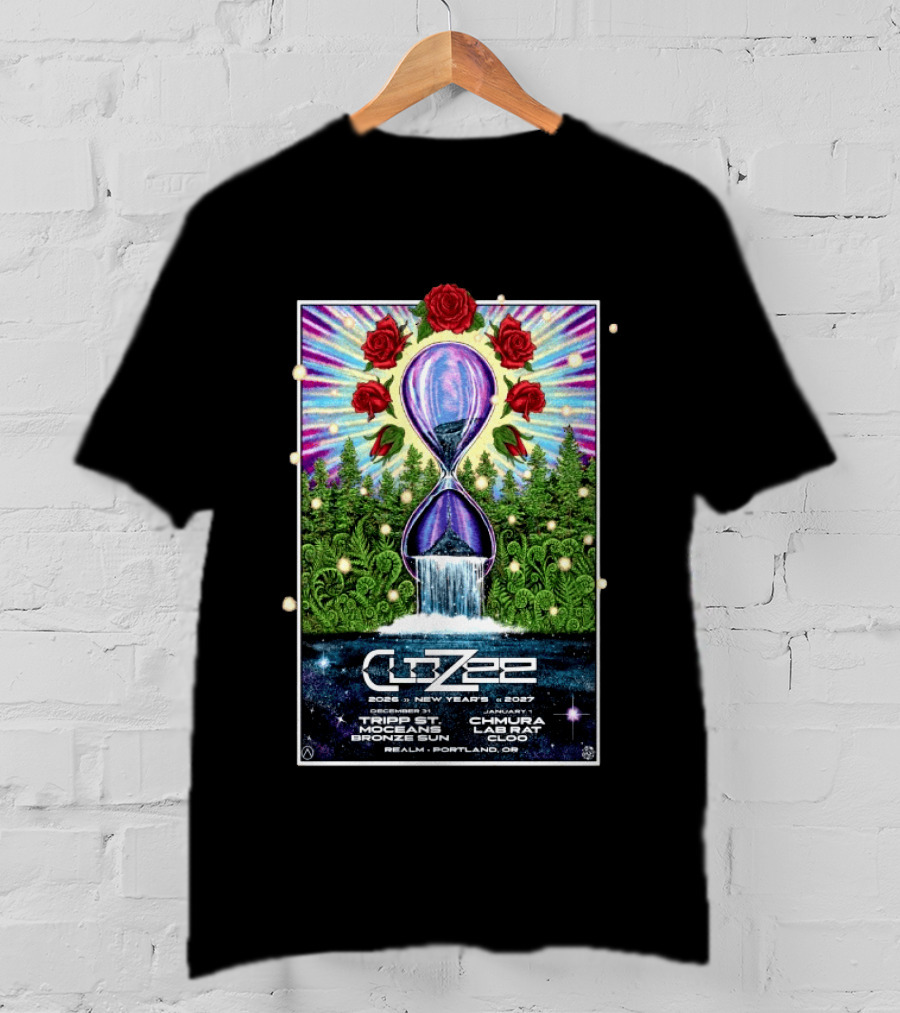 CloZee New Year's Eve 2026 2027 Portland Oregon Realm Event Featuring Trip St MZG Enzi Chad Chmura Labrat Supertask Comisar T-Shirt