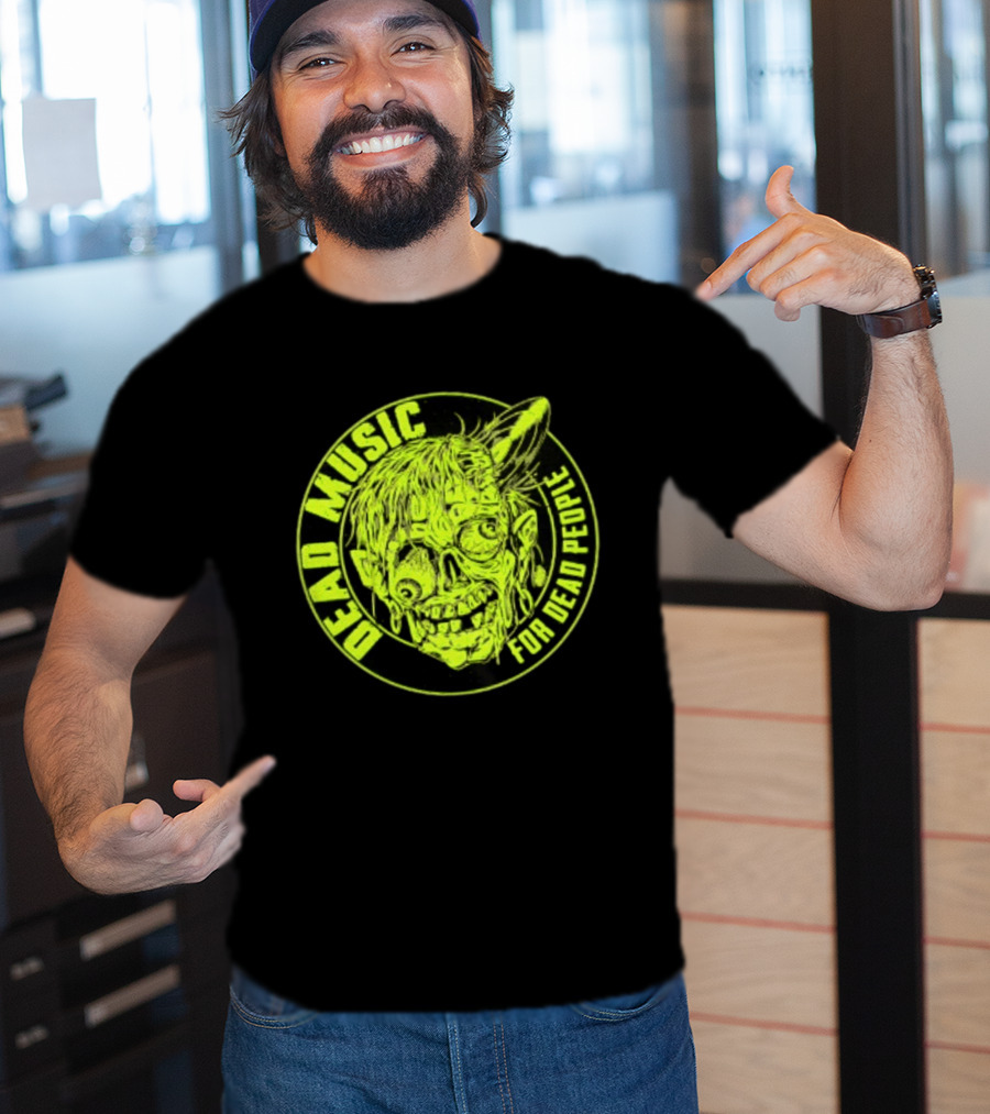 Zombie Vinyl Record Dead Music For Dead People T-Shirt