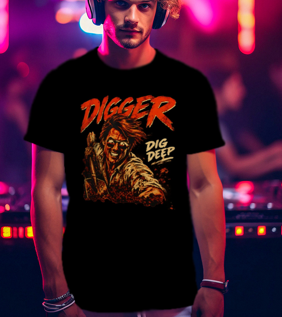Digger Dig Deep Tom Cruise Rockwell Halloween T-Shirt