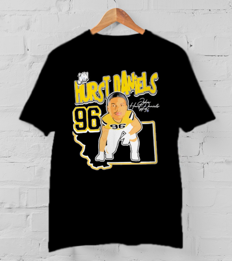 Montana State Bobcats 2026 Hurst Daniels 96 Player Caricature T-Shirt