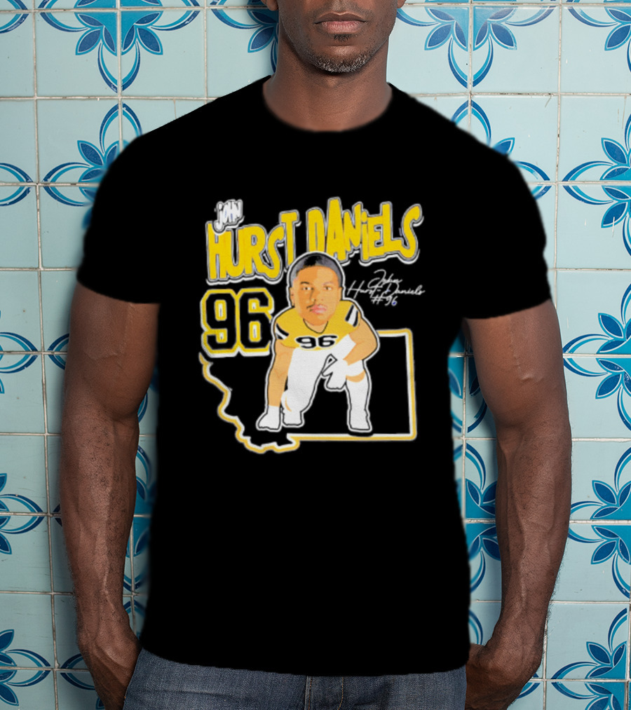 Montana State Bobcats 2026 Hurst Daniels 96 Player Caricature T-Shirt