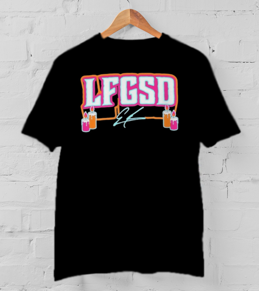 LFGSD Ethan San Diego Padres Candles T-Shirt