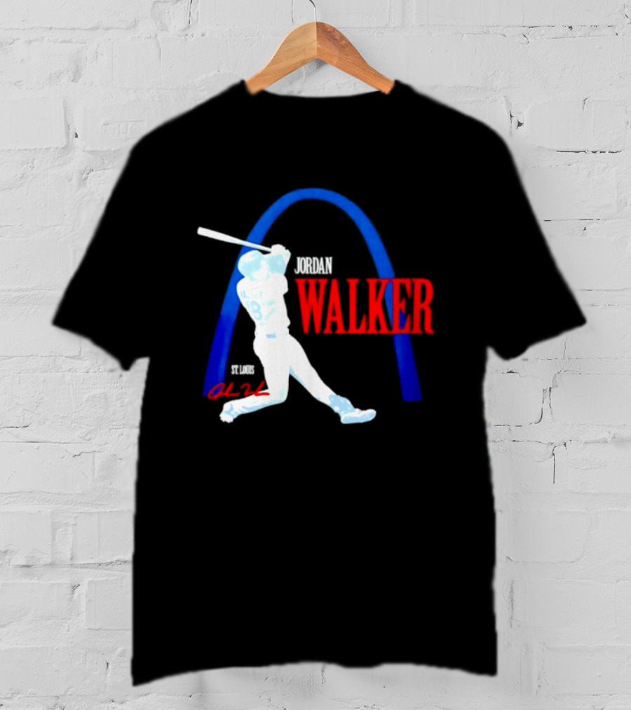 Jordan Walker St Louis Cardinals Gateway Arch Baseball Player T-Shirt