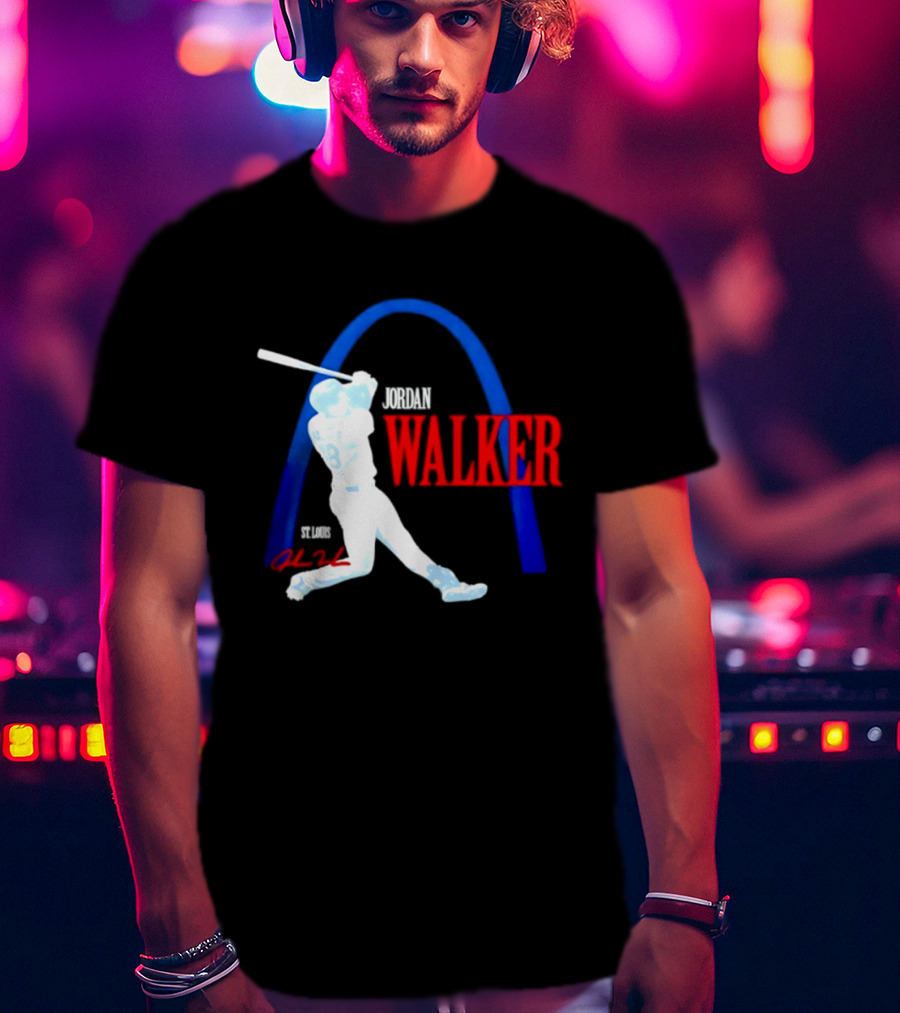 Jordan Walker St Louis Cardinals Gateway Arch Baseball Player T-Shirt