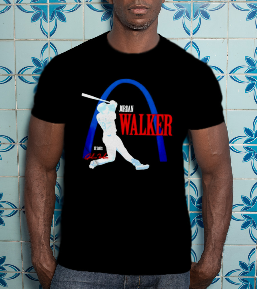 Jordan Walker St Louis Cardinals Gateway Arch Baseball Player T-Shirt