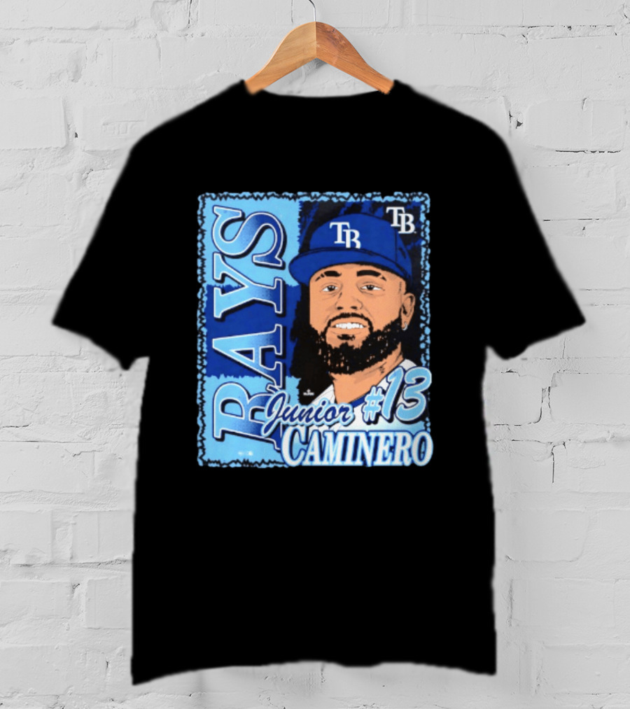 Junior Caminero #13 Tampa Bay Rays TB Player Profile T-Shirt