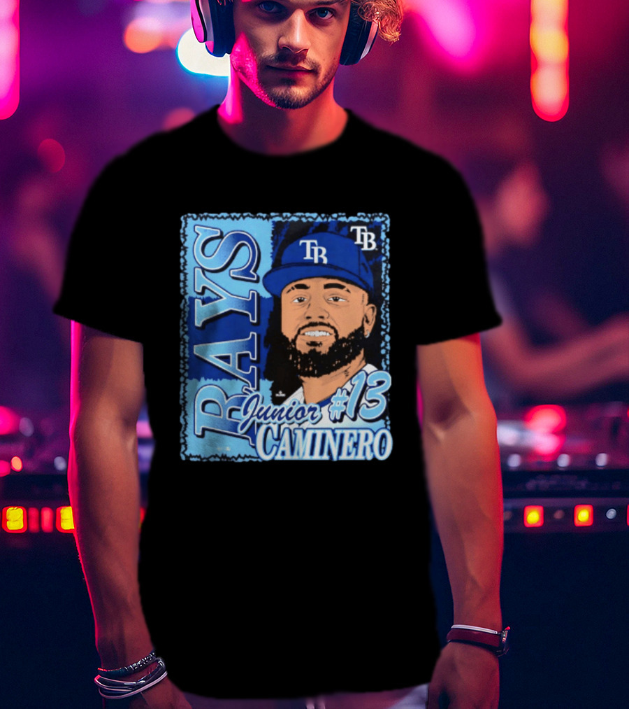 Junior Caminero #13 Tampa Bay Rays TB Player Profile T-Shirt