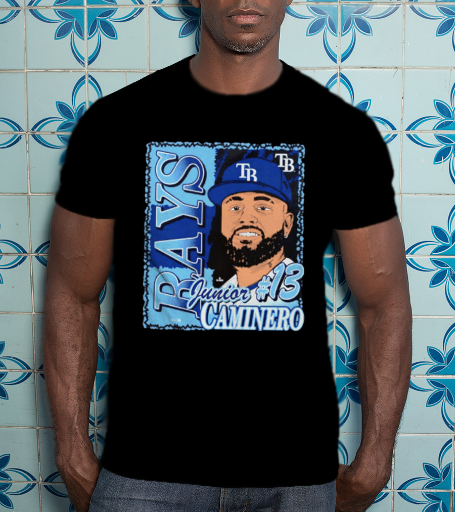 Junior Caminero #13 Tampa Bay Rays TB Player Profile T-Shirt