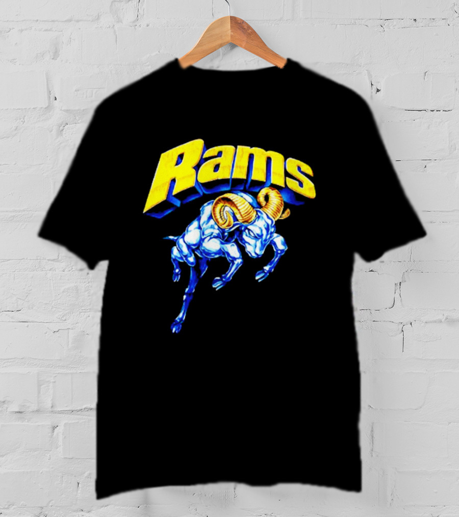 Rams Blue Horn Sports Los Angeles Fan T-Shirt