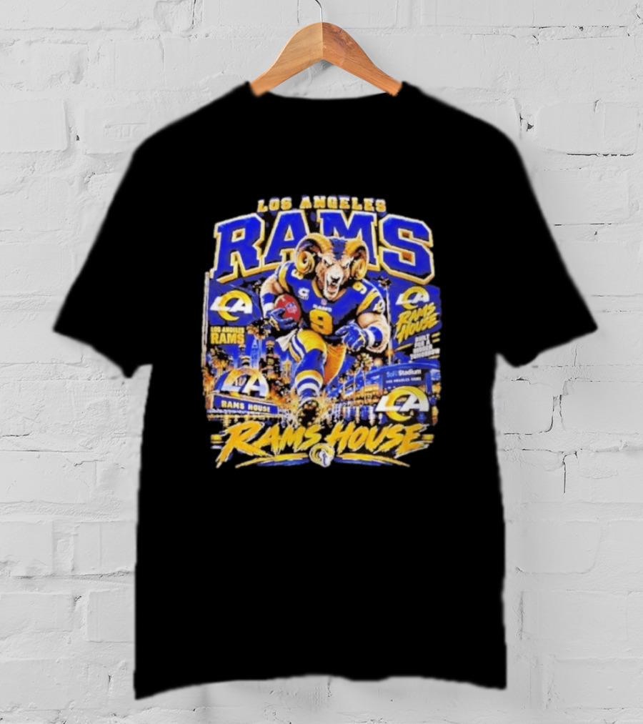 Los Angeles Rams House Ram Mascot SoFi Stadium Football Fan Gear T-Shirt
