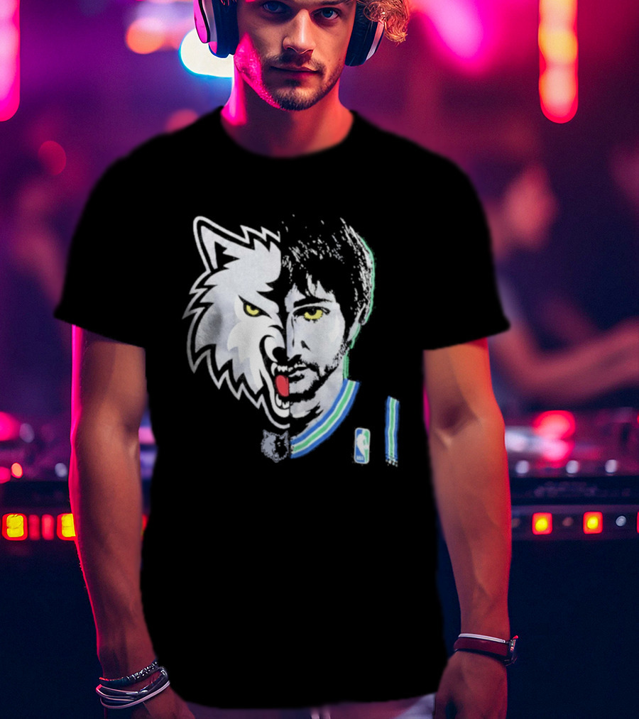 Majestic Ricky Rubio Minnesota Timberwolves NBA Game Face T-Shirt