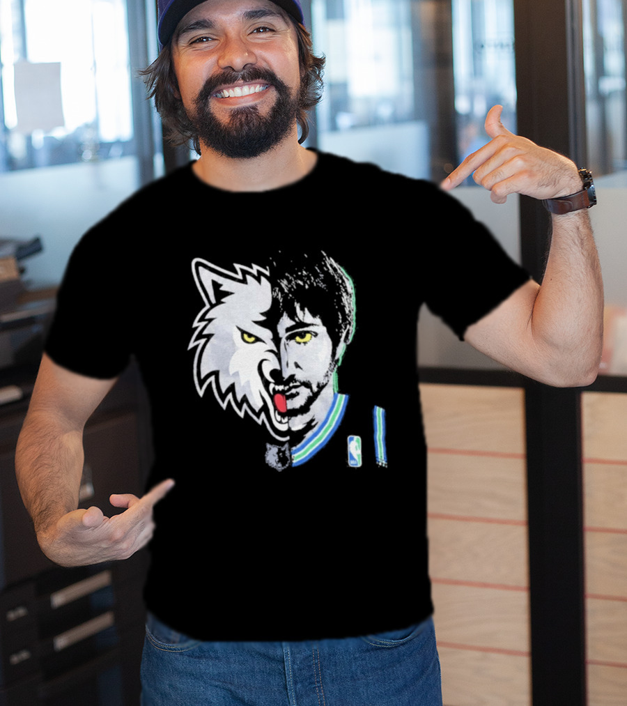 Majestic Ricky Rubio Minnesota Timberwolves NBA Game Face T-Shirt