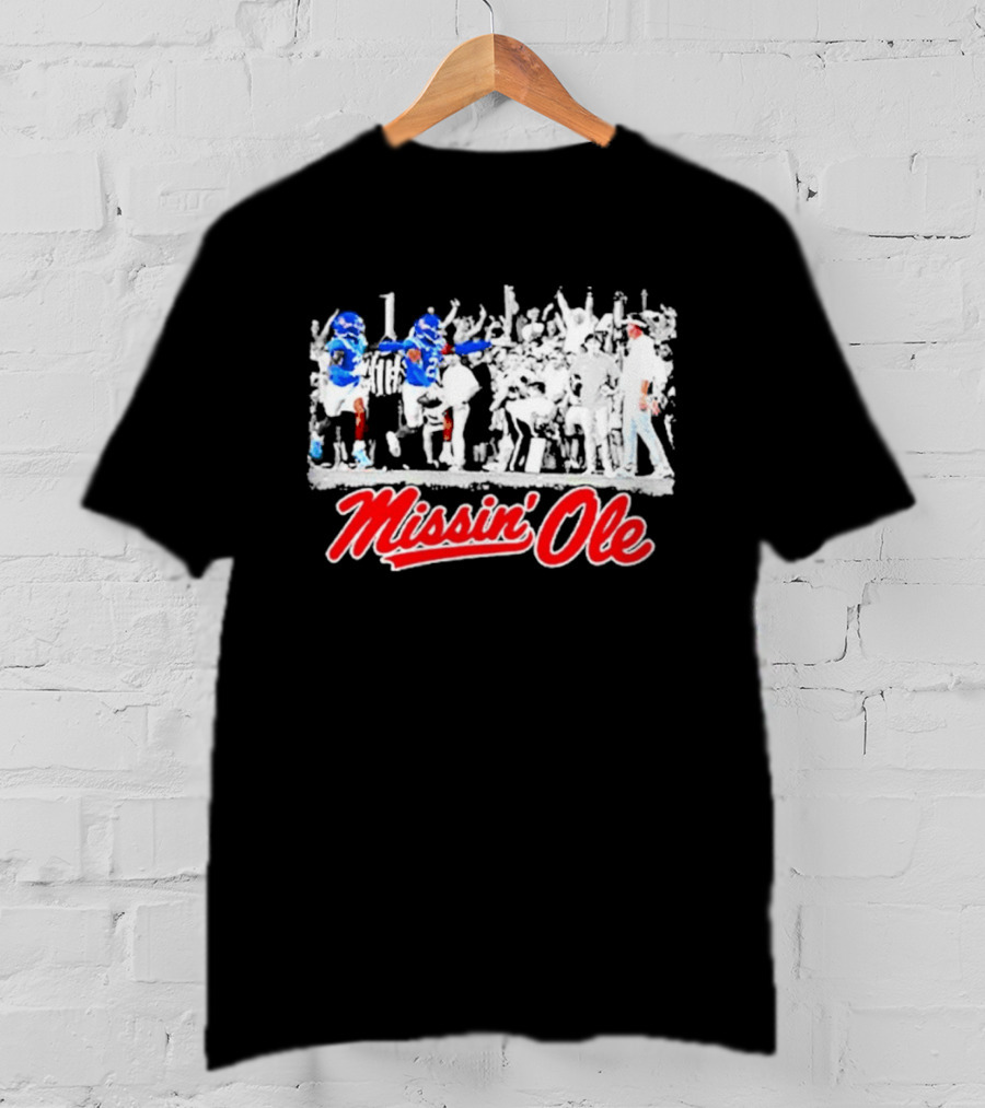 Missin Ole Miss Football Sideline Game Day Enthusiasts T-Shirt