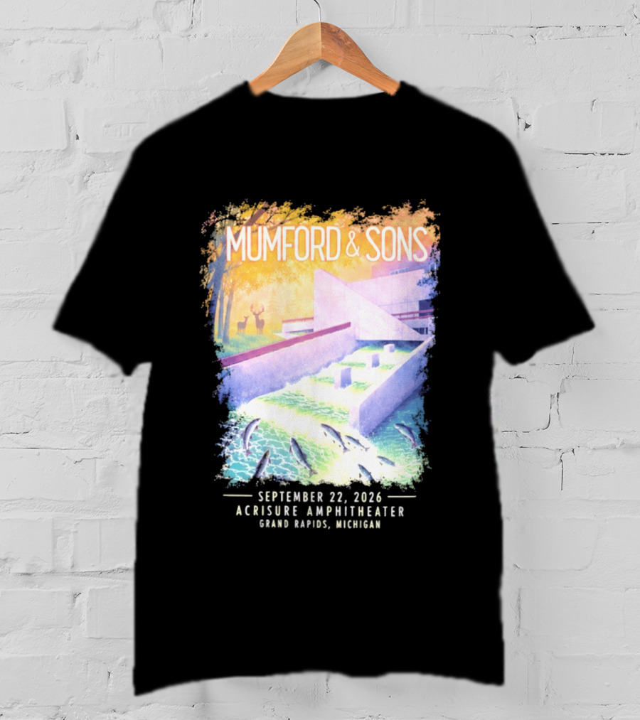 Mumford And Sons Acrisure Amphitheater September 22 2026 Grand Rapids MI Concert Event T-Shirt
