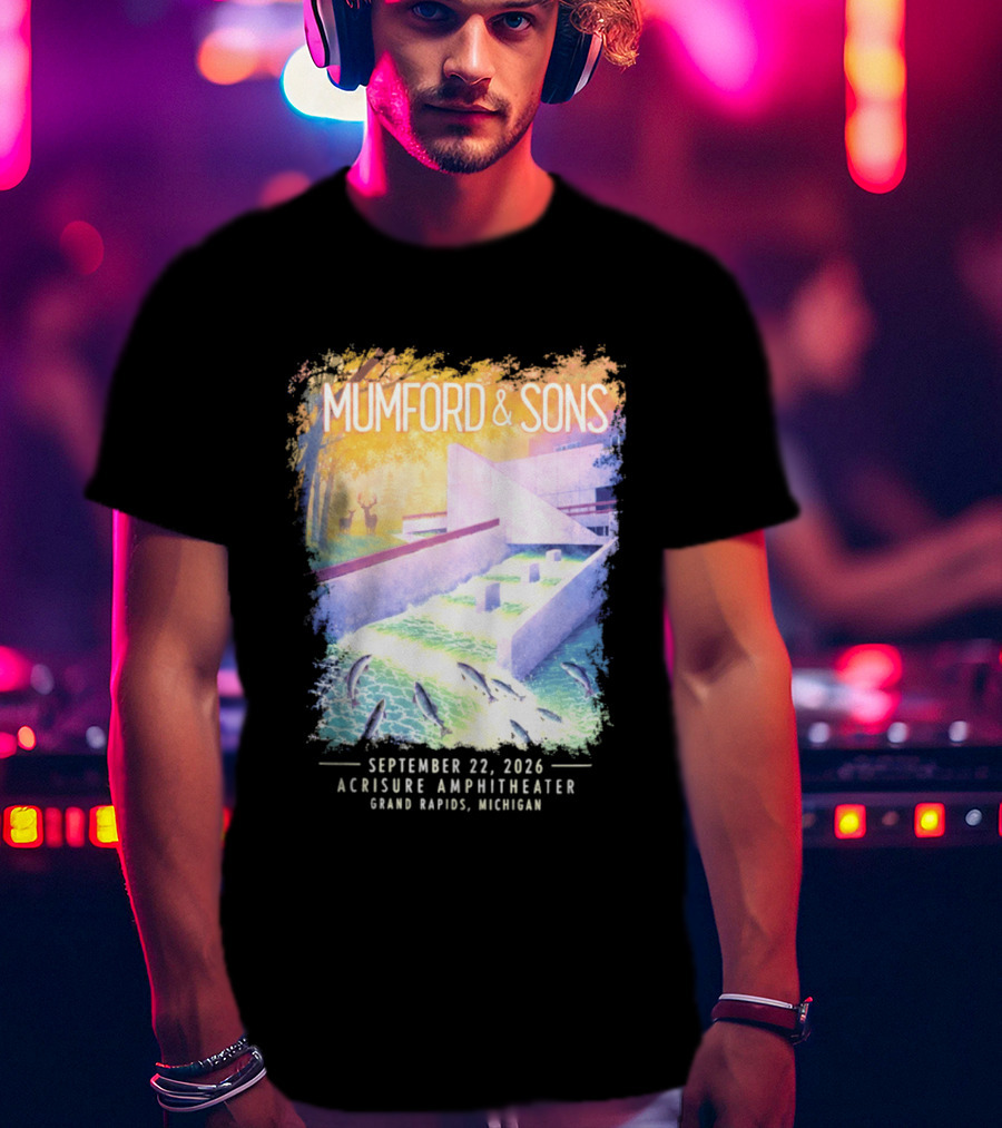 Mumford And Sons Acrisure Amphitheater September 22 2026 Grand Rapids MI Concert Event T-Shirt