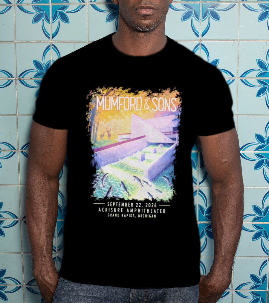 Mumford And Sons Acrisure Amphitheater September 22 2026 Grand Rapids MI Concert Event T-Shirt