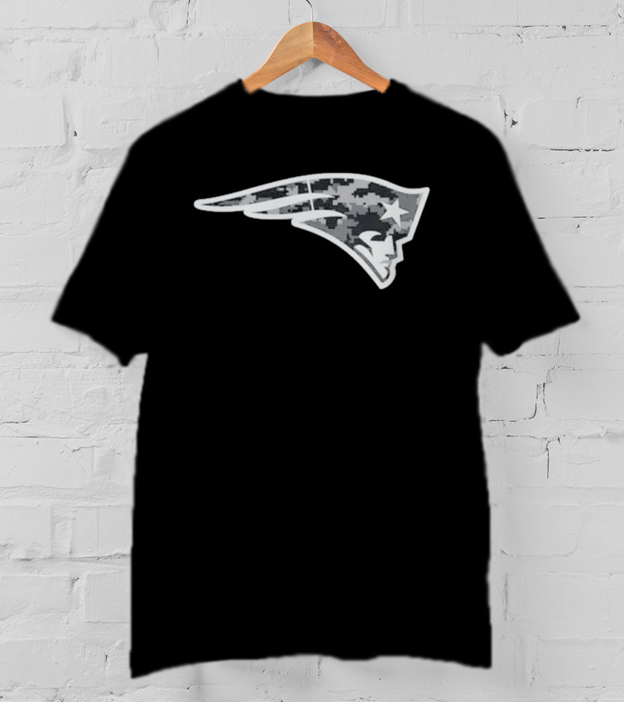 New England Patriots 2026 Salute To Service Camo Patriots Head T-Shirt