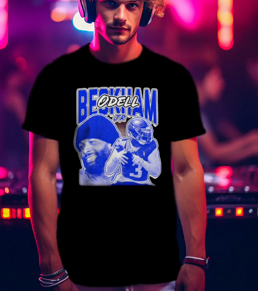 Odell Beckham Jr New York Giants Beckham JR Football Helmets Sports T-Shirt