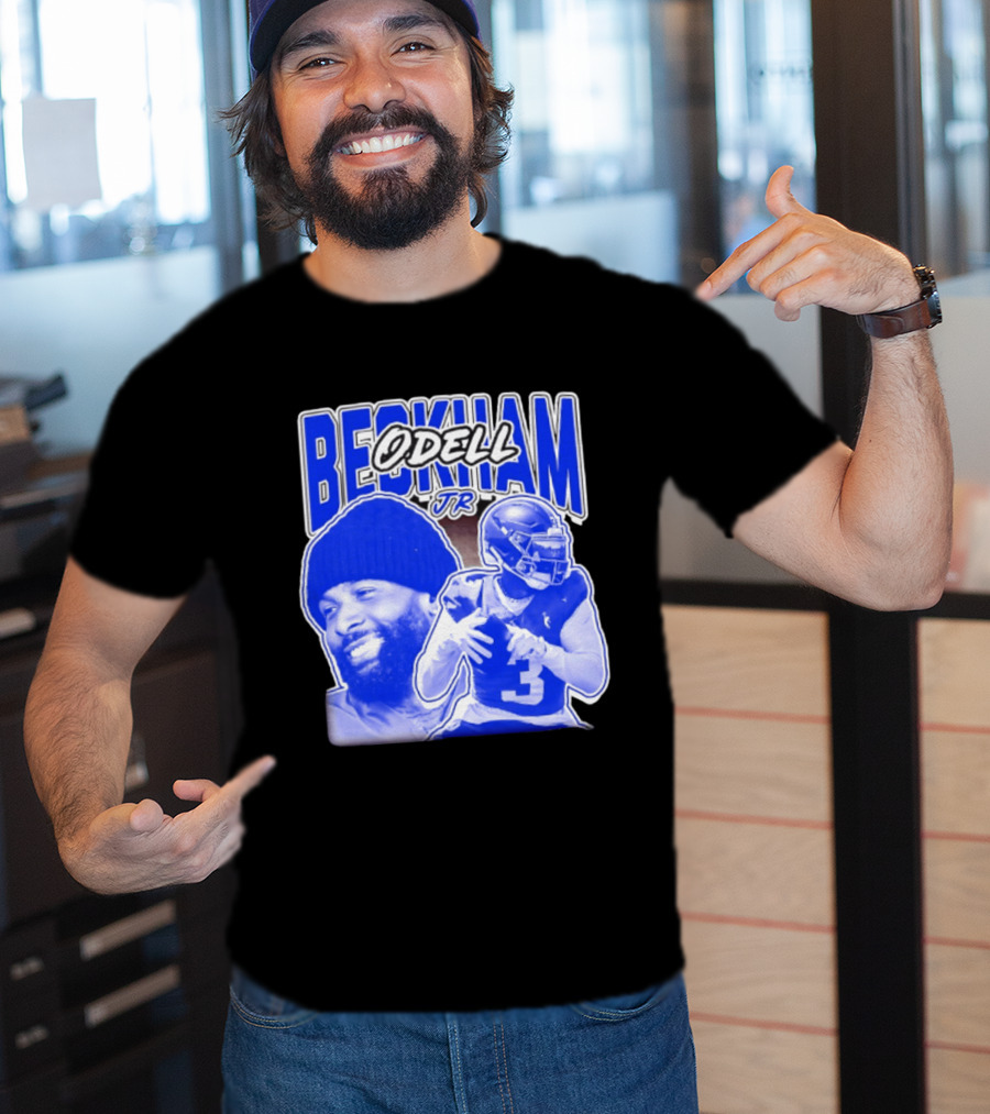 Odell Beckham Jr New York Giants Beckham JR Football Helmets Sports T-Shirt