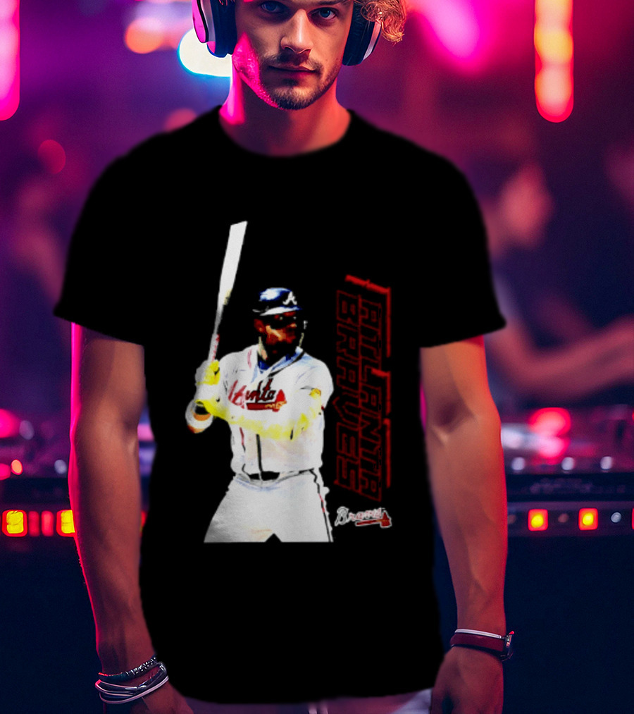 Ronald Acuña Jr Atlanta Braves Swing Action Baseball Player T-Shirt