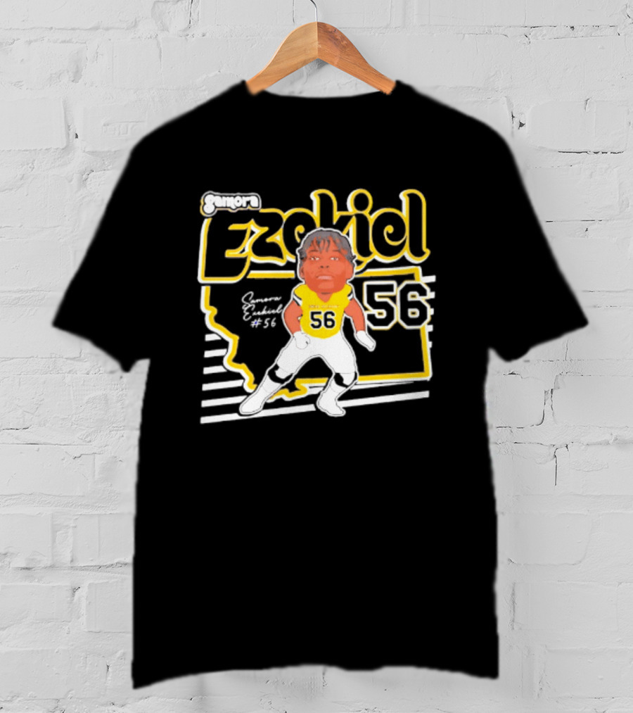 Ezekiel Montana State Bobcats Player 56 Samora 2026 Caricature T-Shirt