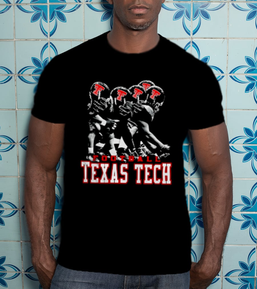 Texas Tech Red Raiders Football NCAA Team Helmets T-Shirt