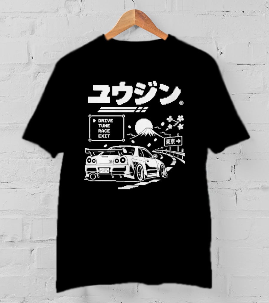 Tokyo Drive Tune Race JDM Car Mount Fuji Japan Racing Scene T-Shirt