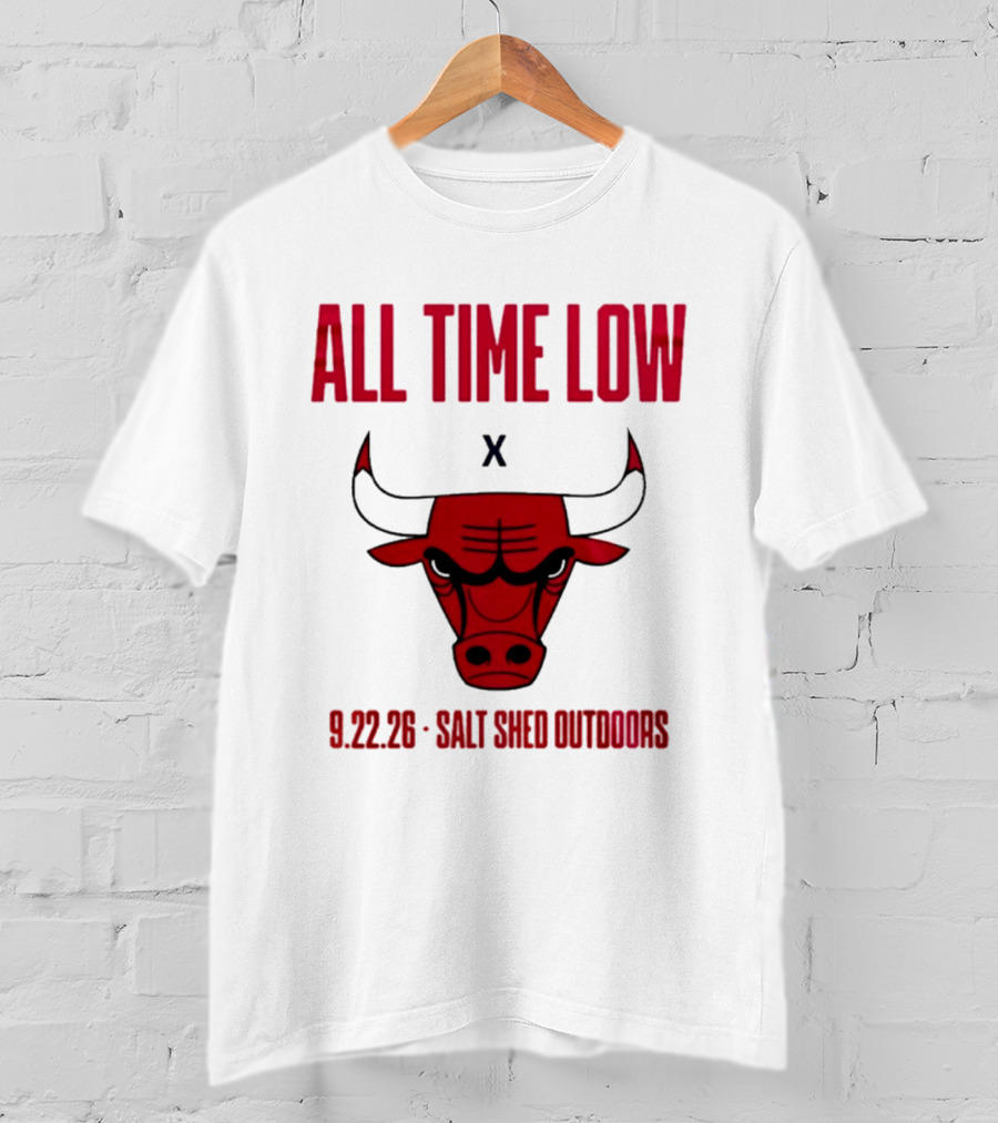 All Time Low Chicago Bulls Collaboration Salt Shed Outdoors 9.22.26 T-Shirt