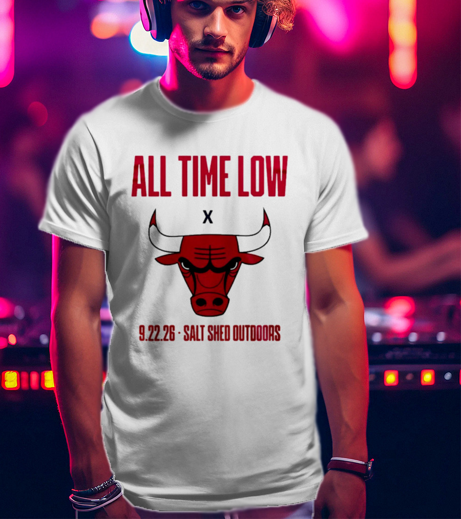 All Time Low Chicago Bulls Collaboration Salt Shed Outdoors 9.22.26 T-Shirt