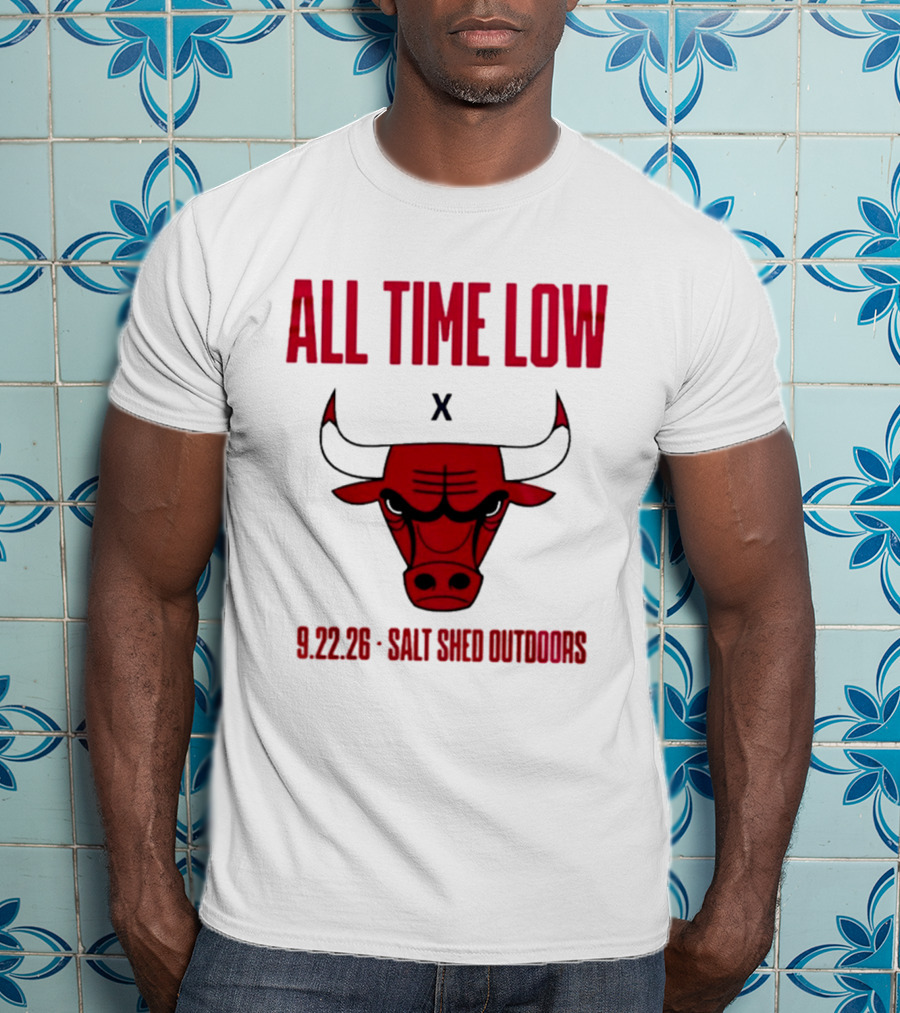 All Time Low Chicago Bulls Collaboration Salt Shed Outdoors 9.22.26 T-Shirt