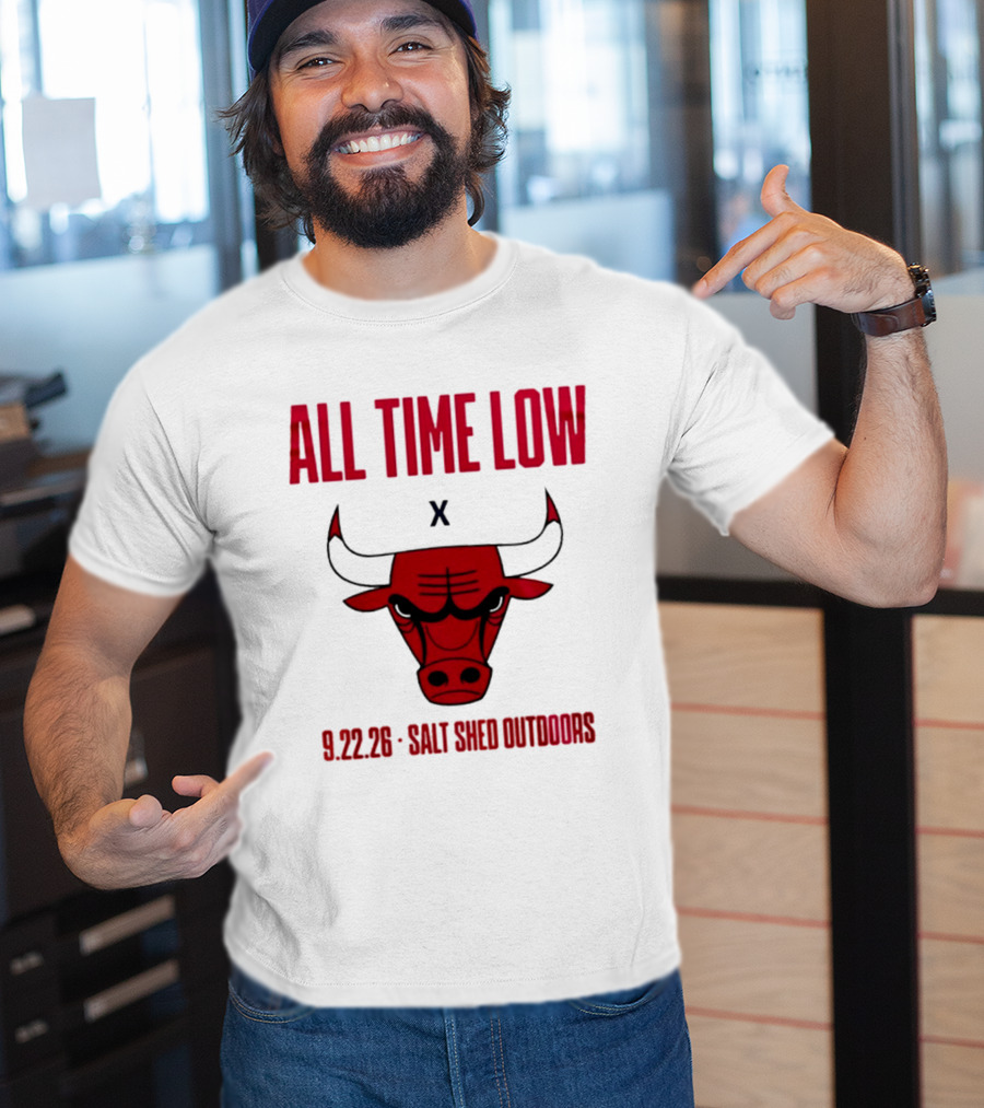 All Time Low Chicago Bulls Collaboration Salt Shed Outdoors 9.22.26 T-Shirt