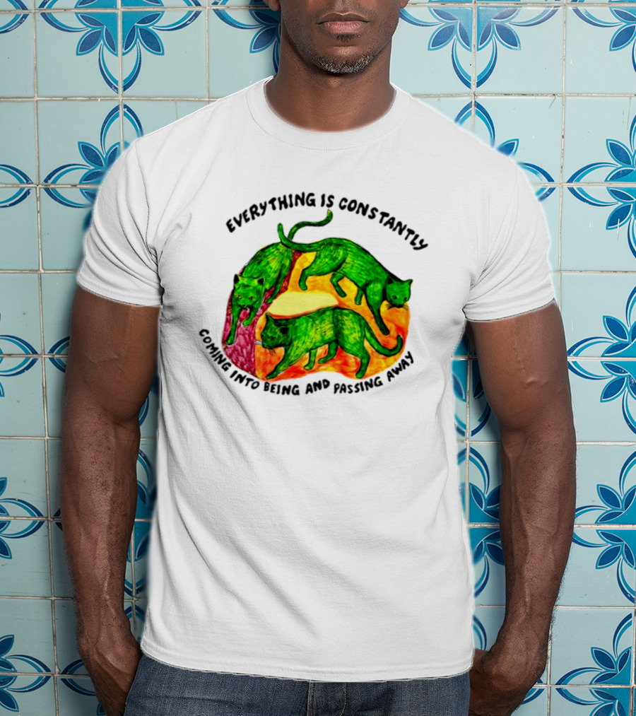 Everything Is Constantly Coming Into Being And Passing Away Cats Trio T-Shirt