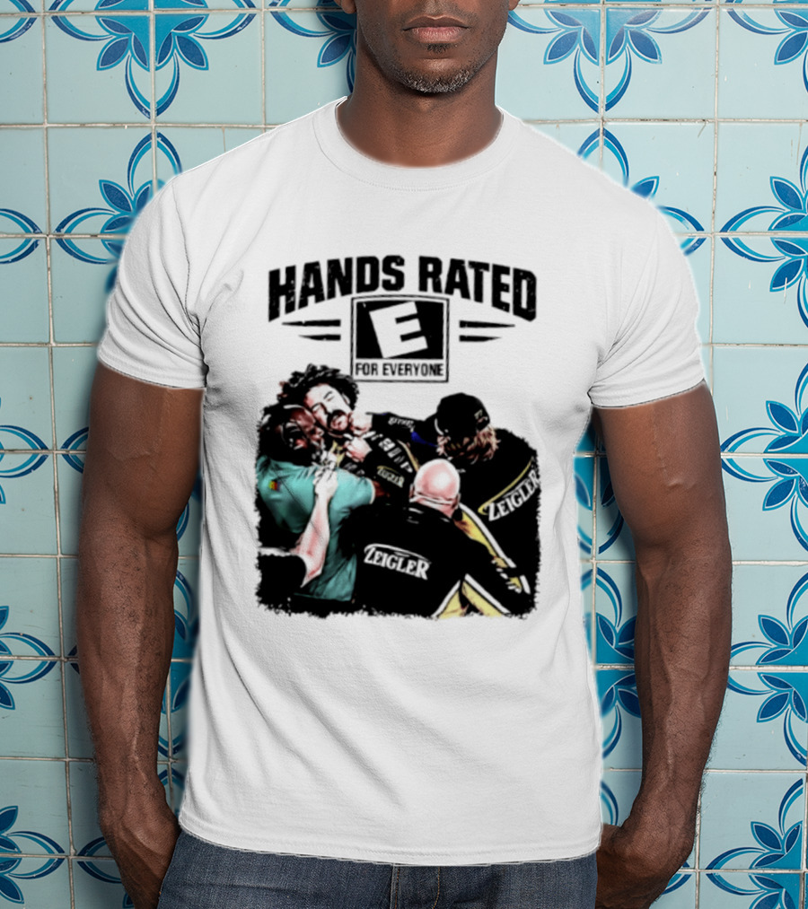Hands Rated E For Everyone NASCAR Racing Brawl Scene T-Shirt