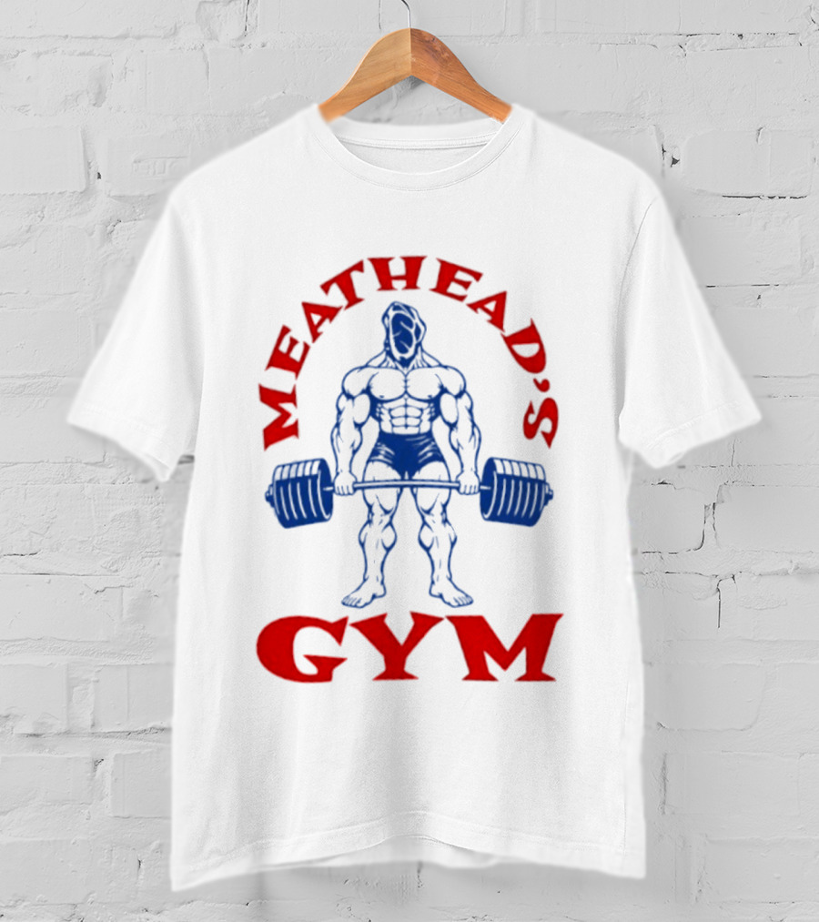 Meathead's Gym Bodybuilder Weightlifter Icon Bold Powerlifting Strength T-Shirt