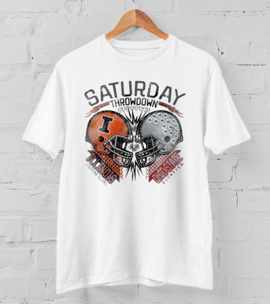 Ohio State Buckeyes Vs Illinois Fighting Illini Football Throwdown September 26 2026 Saturday T-Shirt