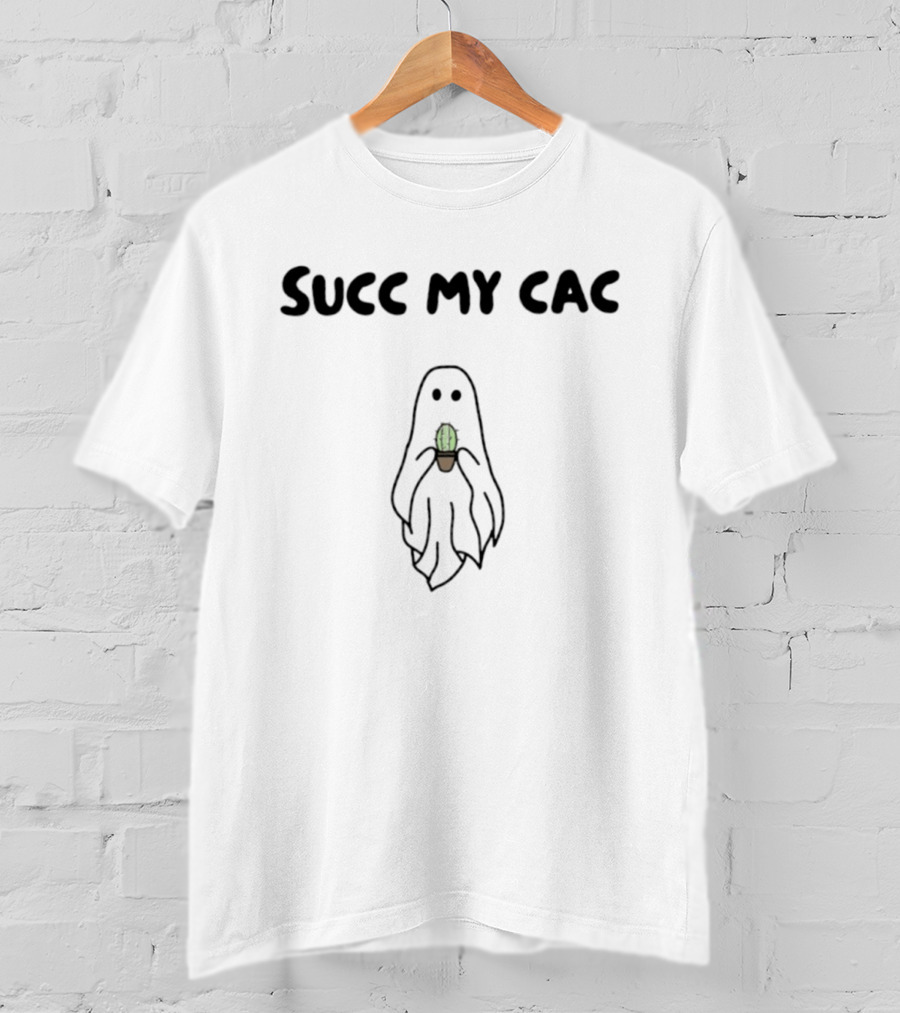 Succ My Cac Ghost Holding Cactus T-Shirt