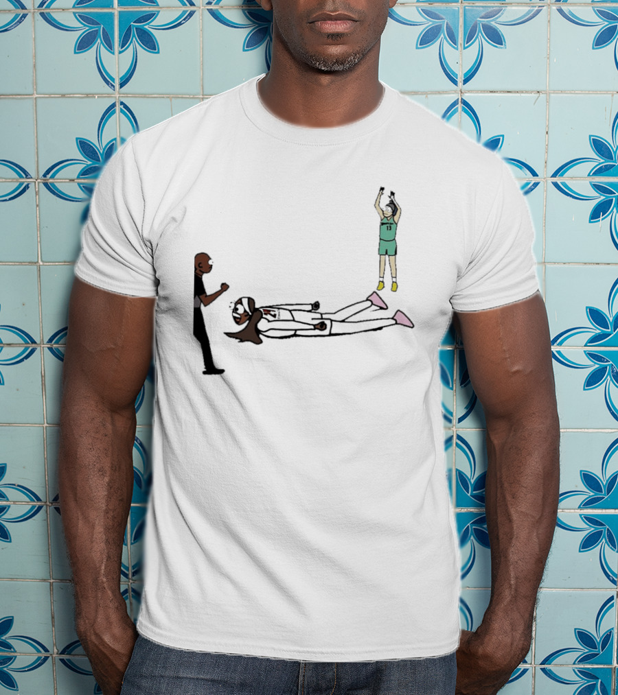 WNBA Basketball Player Tantrum Meme Cartoon Court Moment T-Shirt