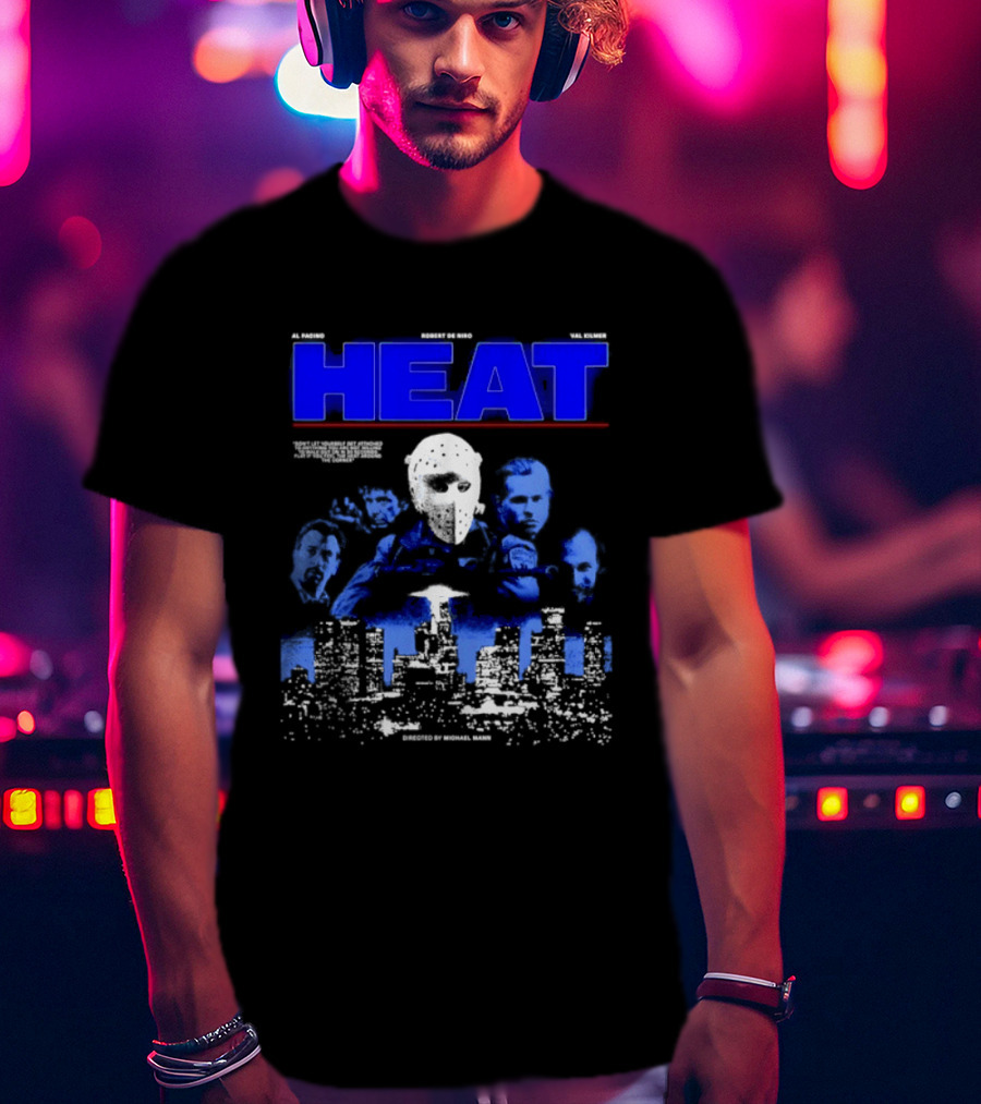 Al Pacino Robert De Niro Val Kilmer Heat Michael Mann Movie Halloween T-Shirt
