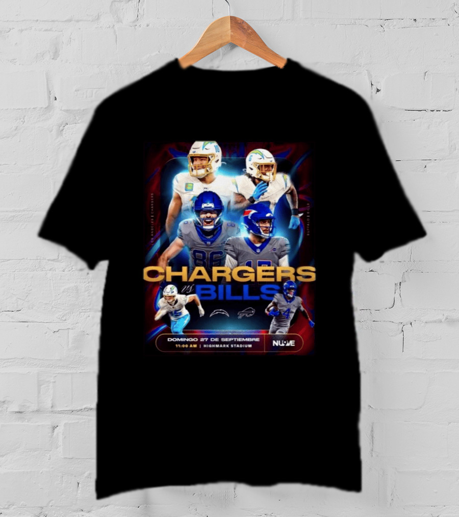 Los Angeles Chargers Vs Buffalo Bills Domingo 27 De Septiembre Highmark Stadium T-Shirt